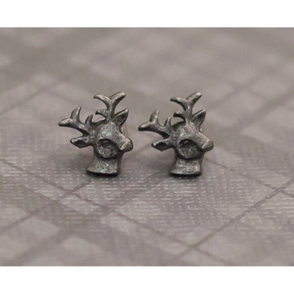 Vintage Reindeer Brooch and Earrings - G25 - Picture 2 of 3